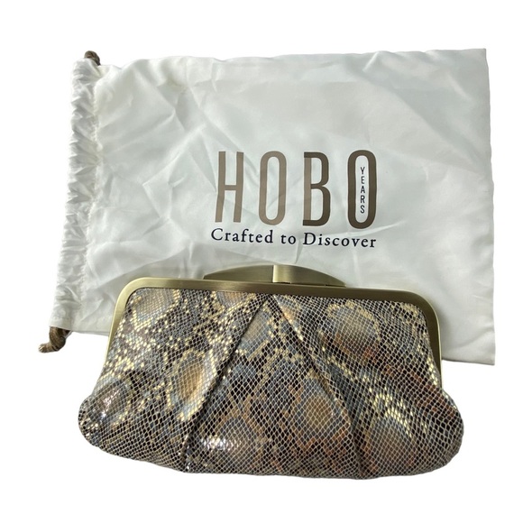 HOBO Handbags - NWT HOBO Hayley 30th Anniversary clutch leather metallic snakeskin bag